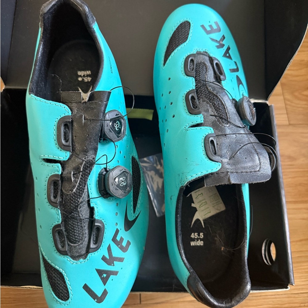Lake Mens Carbon Fiber Cycling Road Shoes Size 11.5 WIDE